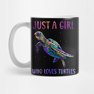 Turtle Watercolor Sea Ocean Just A Girl Who Loves Turtles Mug